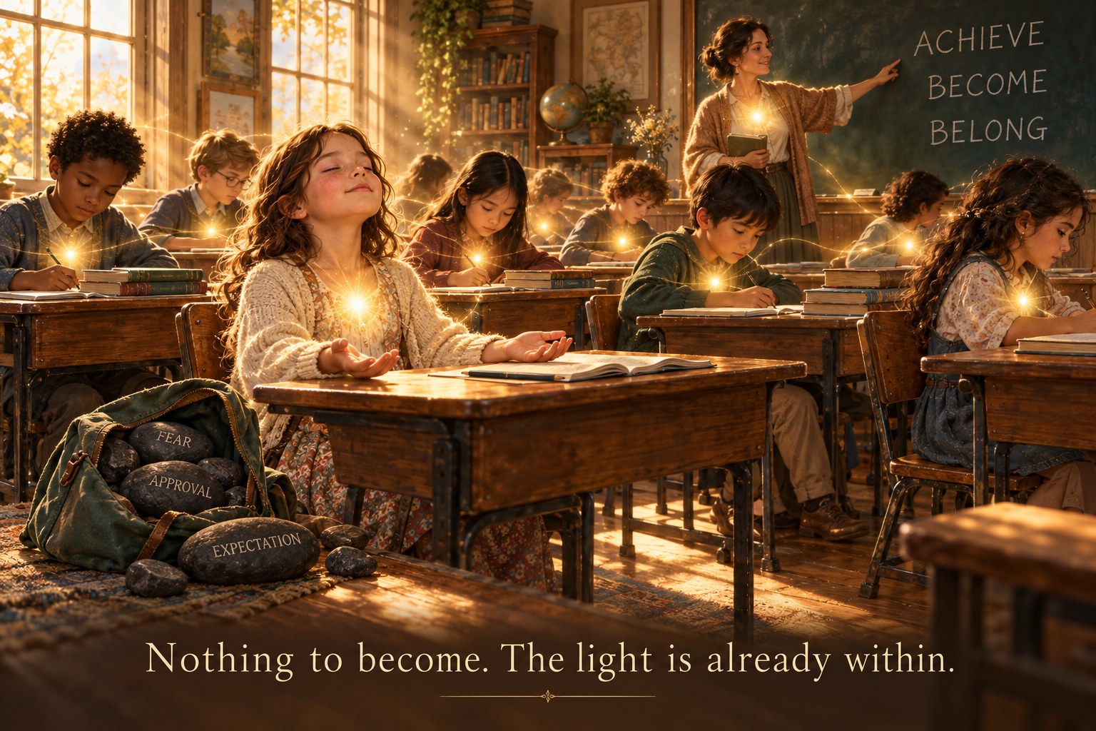 Nothing to become. The light is already within.